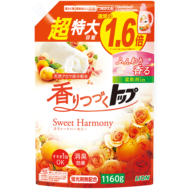 香りつづくトップ Sweet Harmony つめかえ用超特大1,160g