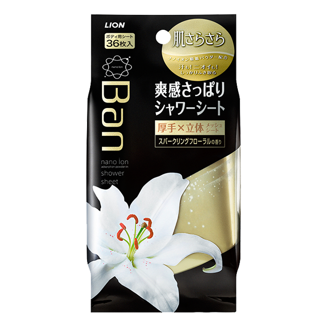 Ban 爽感さっぱりシャワーシート スパークリングフローラルの香り